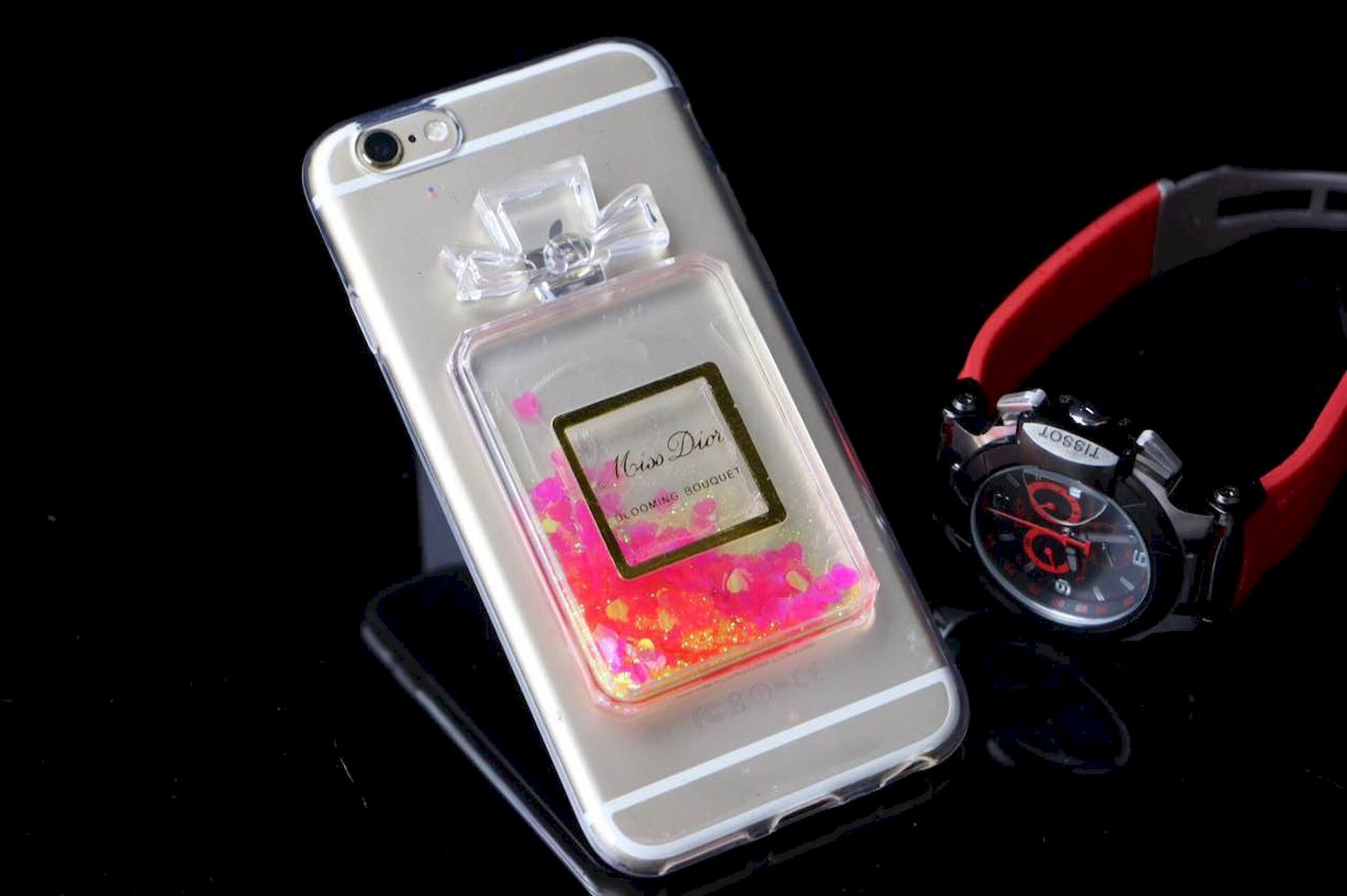 iPhone 7 PERFUME Glitter Shake Star Dust Case (Hot Pink)